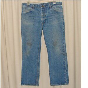 JC Penney Plain Pockets Vtg Mens JEANS, 38x31, USA, Worn Grungy Workwear, A27